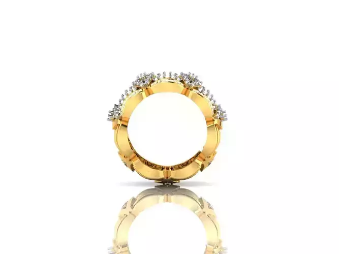 Gold Ring With Diamonds 14