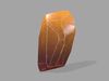 crystal piece of orange stone Low-poly 3D model_1