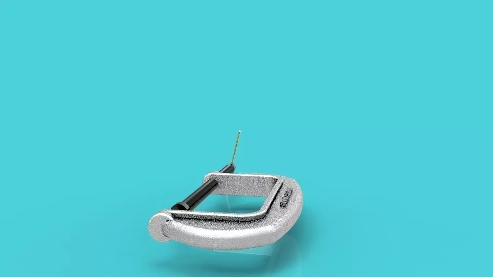 U Clamp silver ring Free 3D model