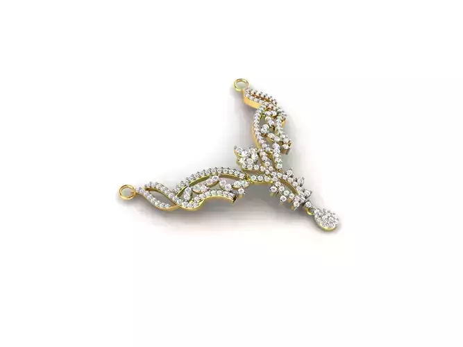 Gold Necklace With Diamonds 80