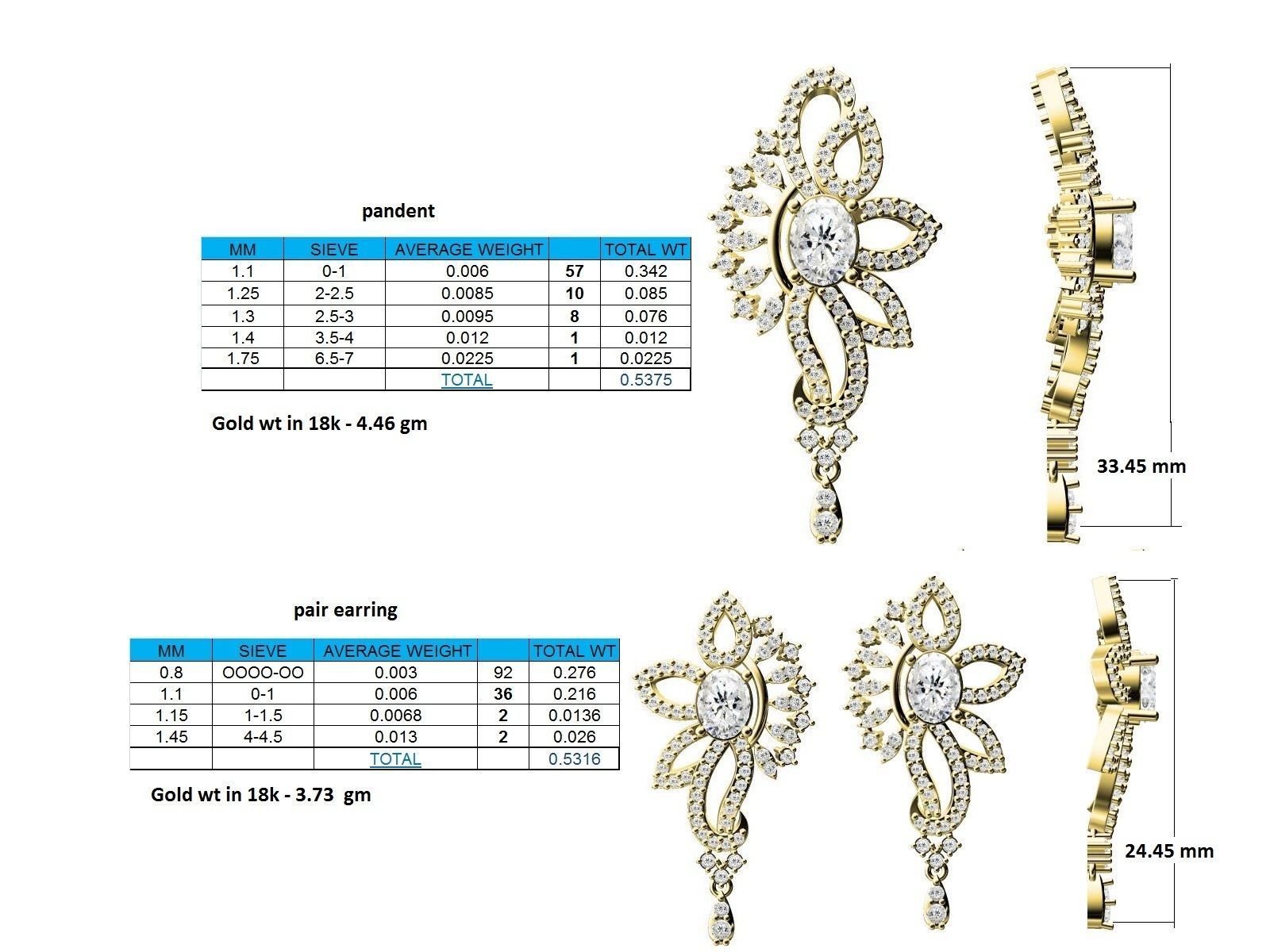 Floral Design Pendant With Ruby 1 3D print model_3