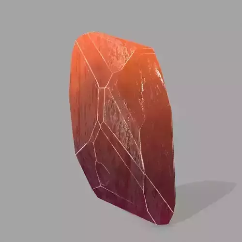 crystal orange stone Low-poly 3D model