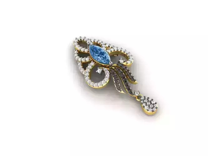 Gold Pendant With Gemstone 1