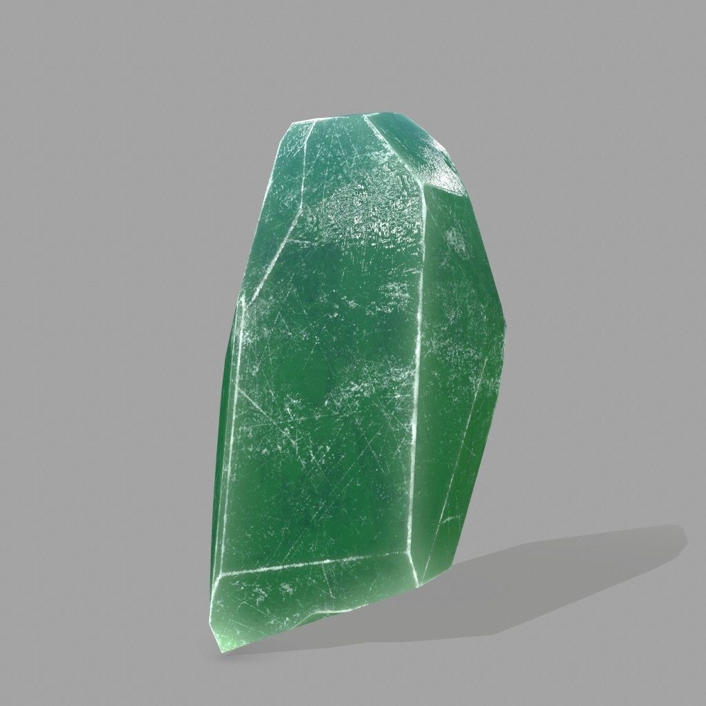 crystal jade stone Low-poly 3D model_7