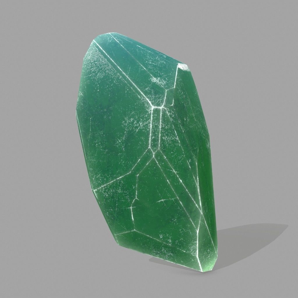 crystal jade stone Low-poly 3D model_4