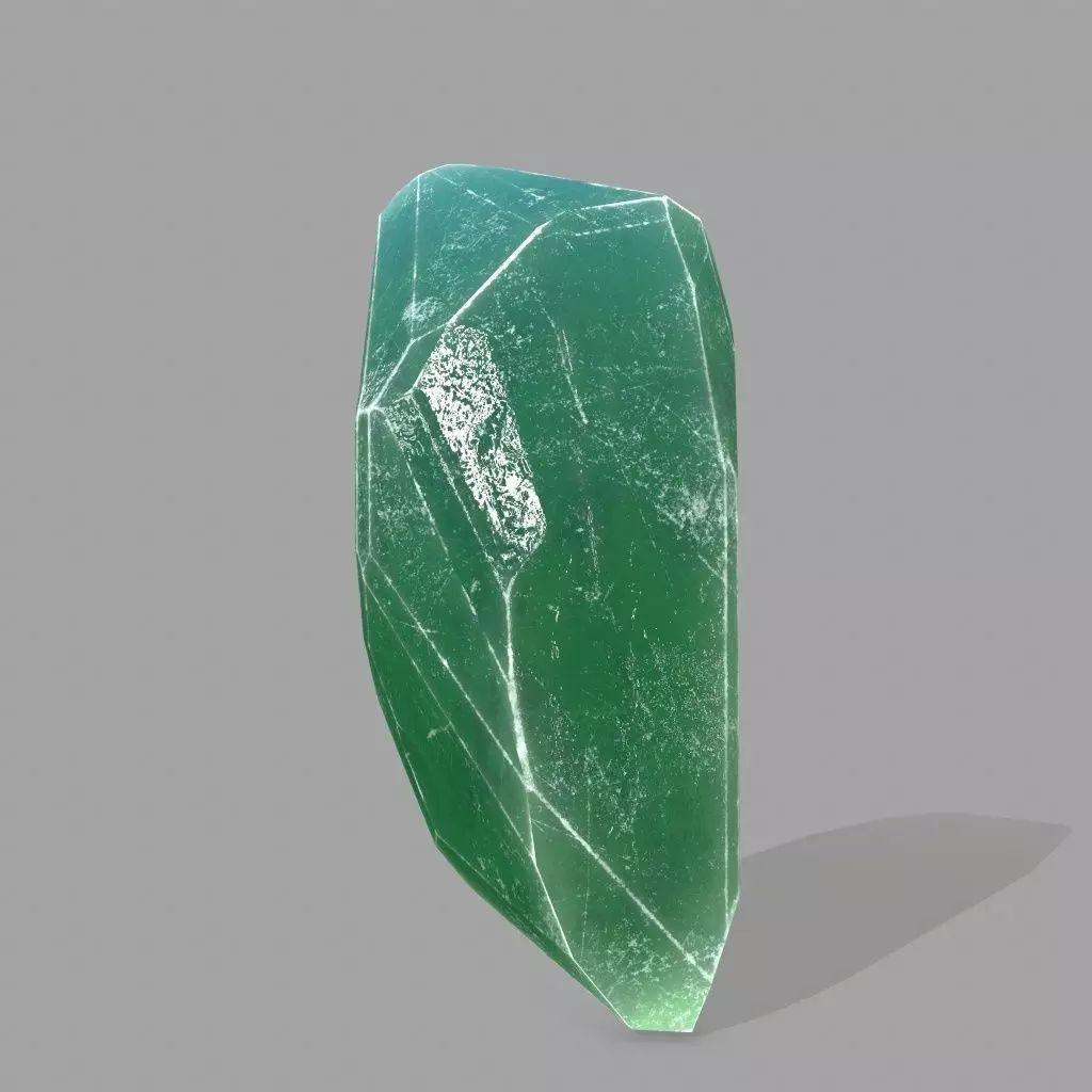 crystal jade stone Low-poly 3D model_0