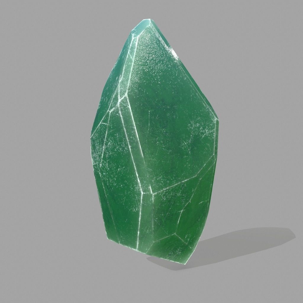 crystal jade stone Low-poly 3D model_5