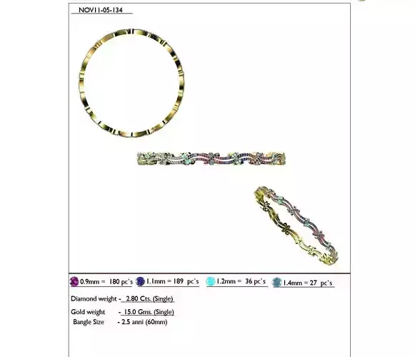 Gold Eternity Ring With Multicolor Gemstones 1