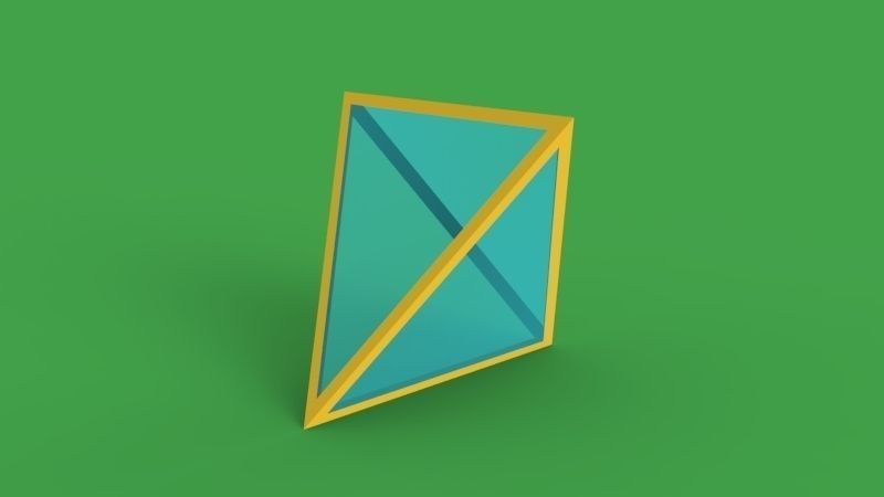 Triangular Based Pyramid Free 3D model_1