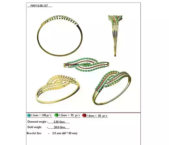 Swirled Ring With Multicolor Gemstones 2