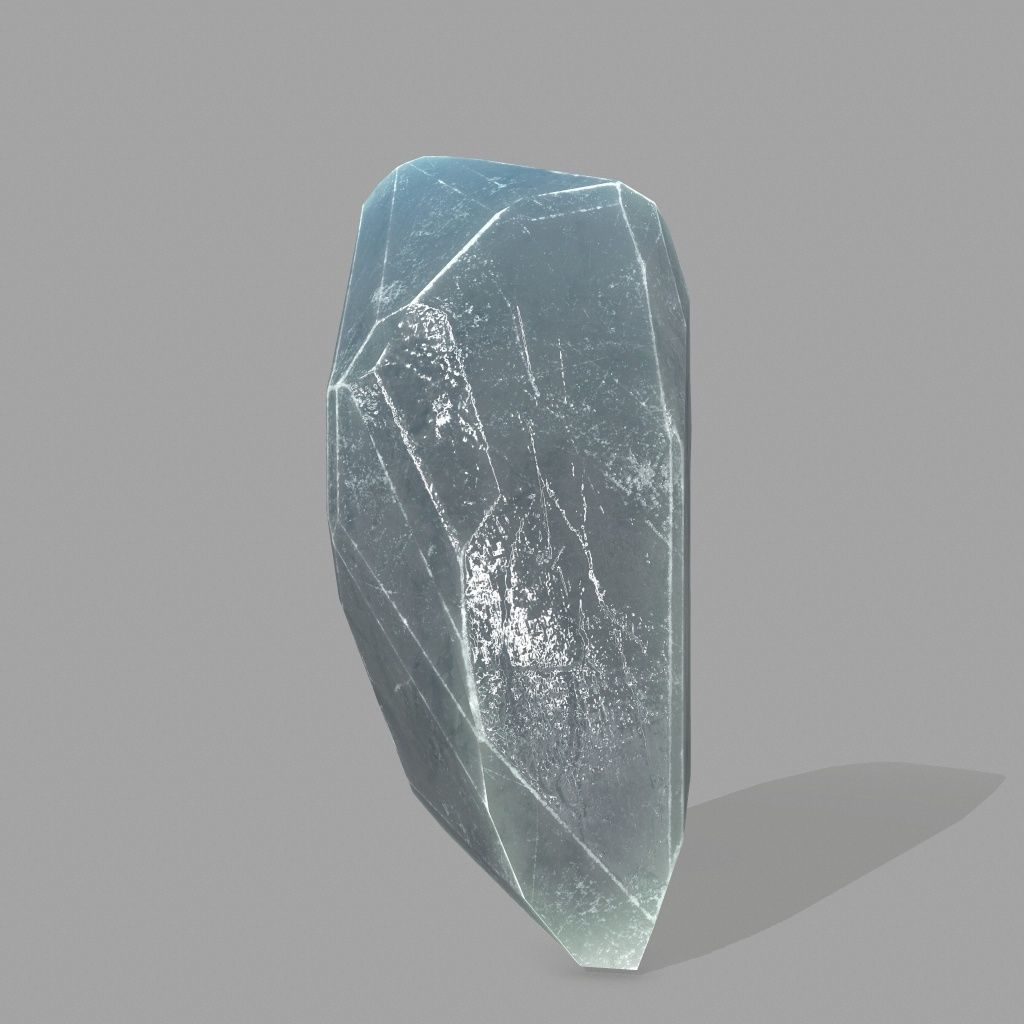 crystal ice Low-poly 3D model_3