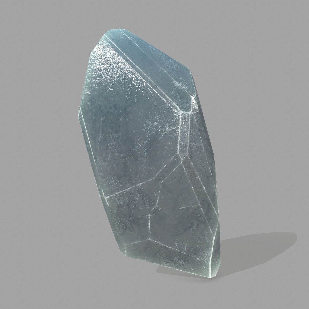 crystal ice Low-poly 3D model_4