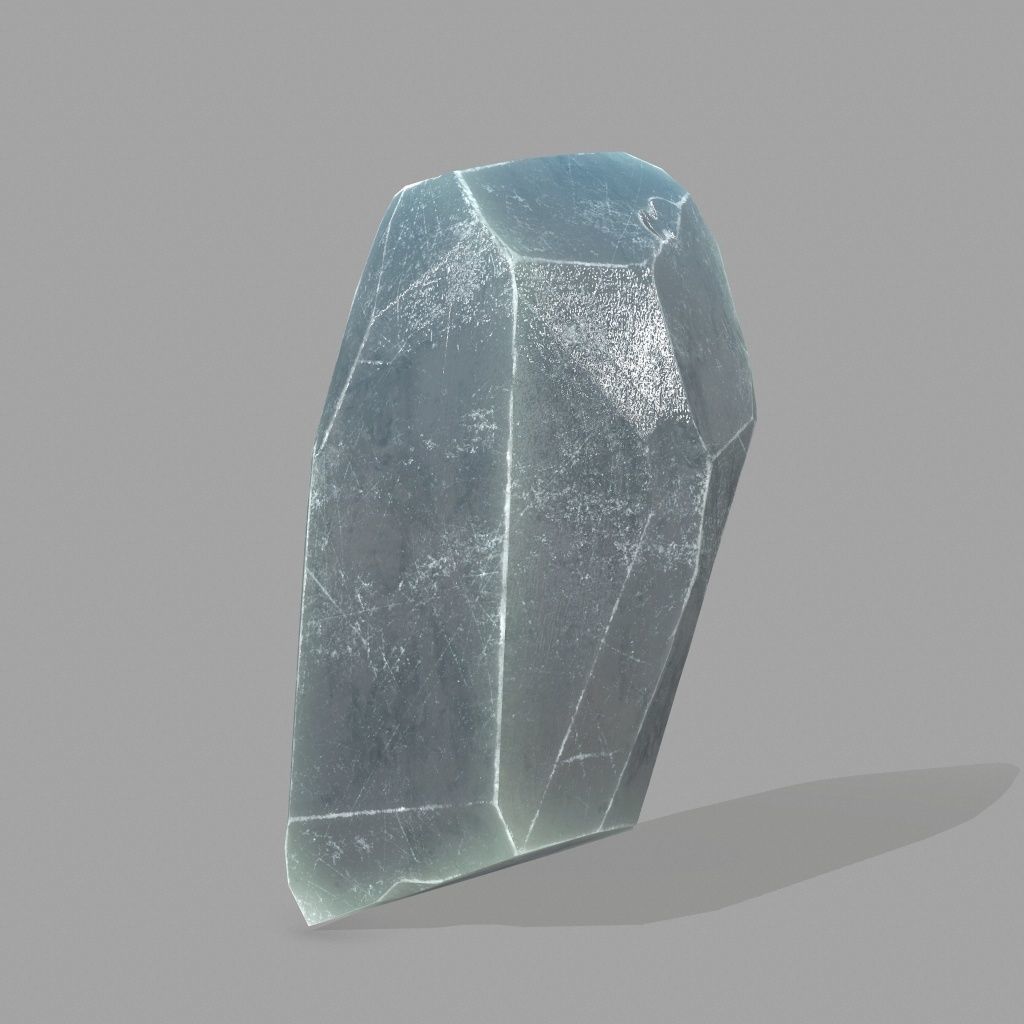 crystal ice Low-poly 3D model_6
