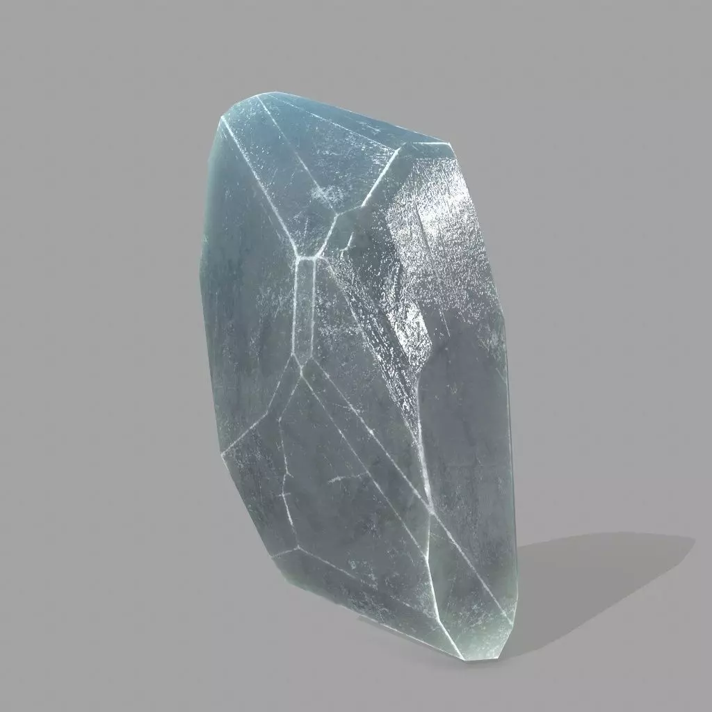 crystal ice Low-poly 3D model_0