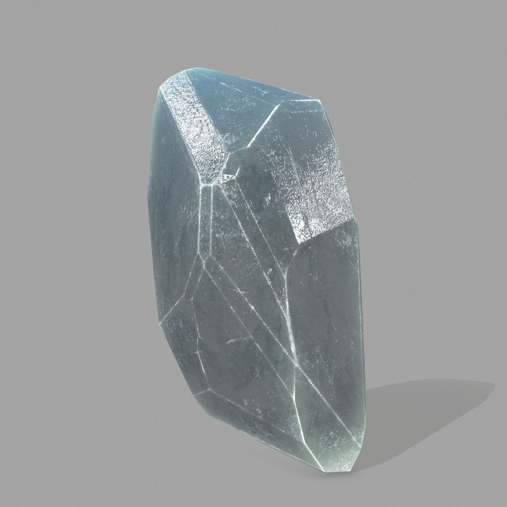 crystal ice Low-poly 3D model_5