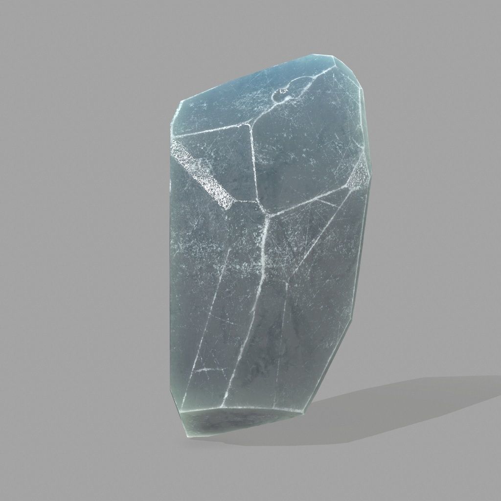 crystal ice Low-poly 3D model_7