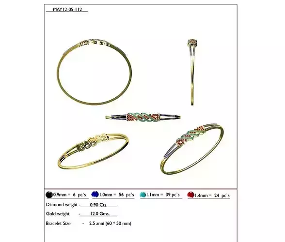 Gold Thin Ring With Multicolor Gemstones