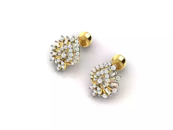 Gold Earrings With Diamonds 31