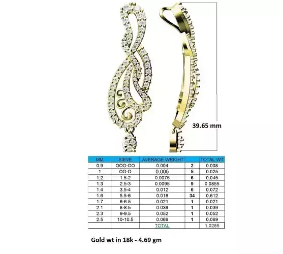 Gold Pendant With Diamonds 18