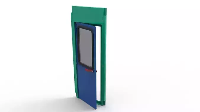 Porta metlica Metallic door Free 3D model