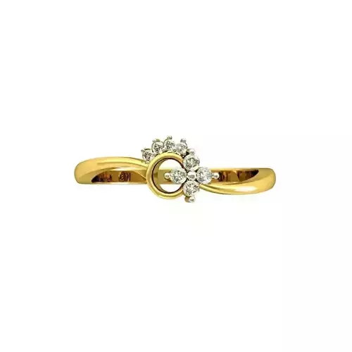 Swirl Round Shaped Ring With Diamonds 1