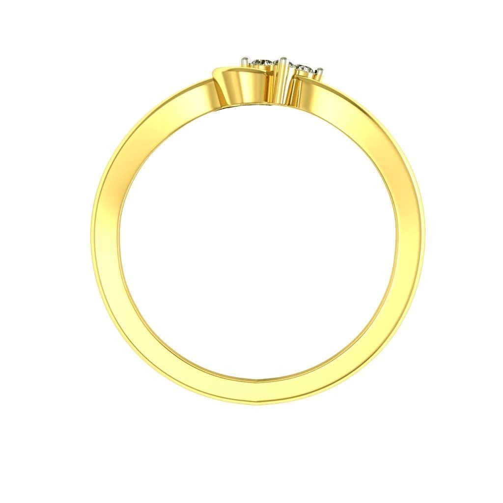 Swirl Round Shaped Ring With Diamonds 1 3D print model_3