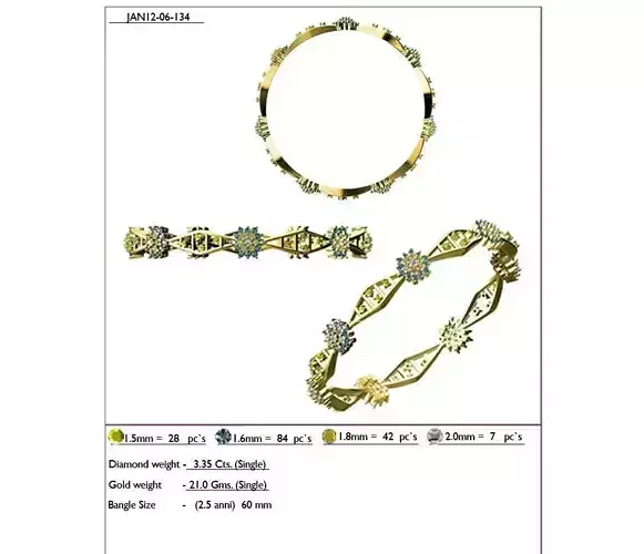 Floral Design Eternity Ring With Gemstones 1