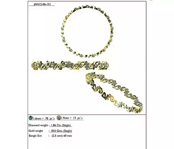Floral Design Eternity Ring With Diamonds 1 3D print model