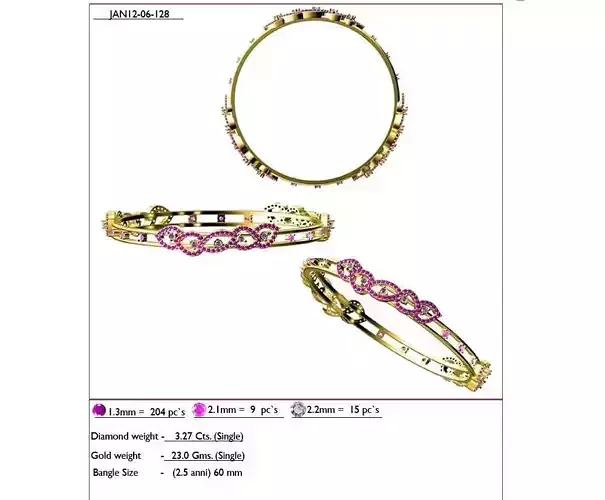 Leaf Design Gold Ring With Gemstones