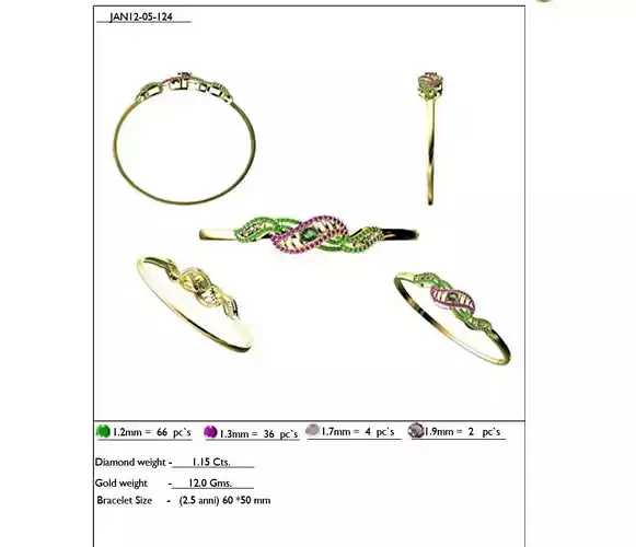 Swirl Gold Ring With Gemstones 21