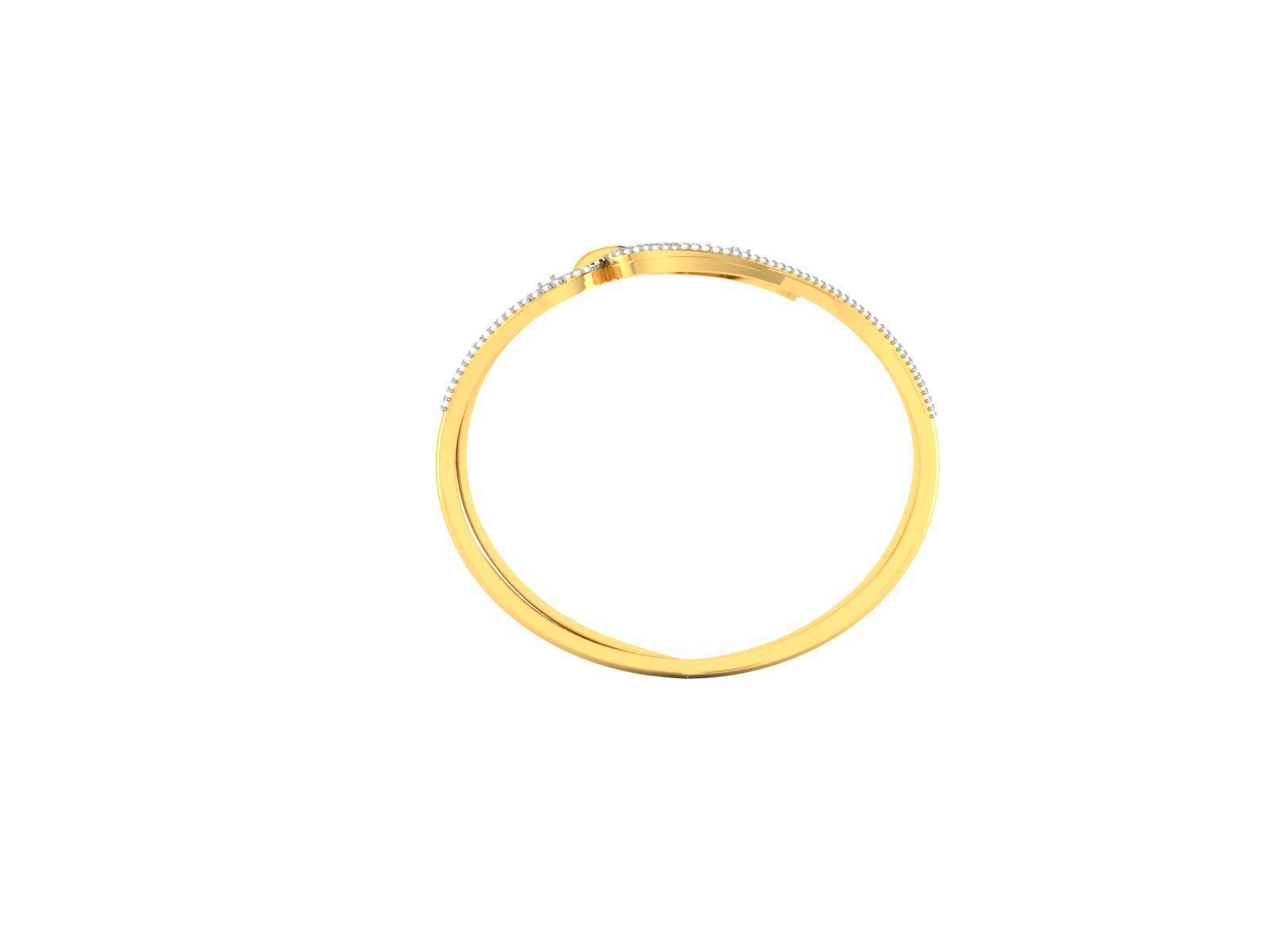 Swirl Loop Ring With Gemstones 2 3D print model_2