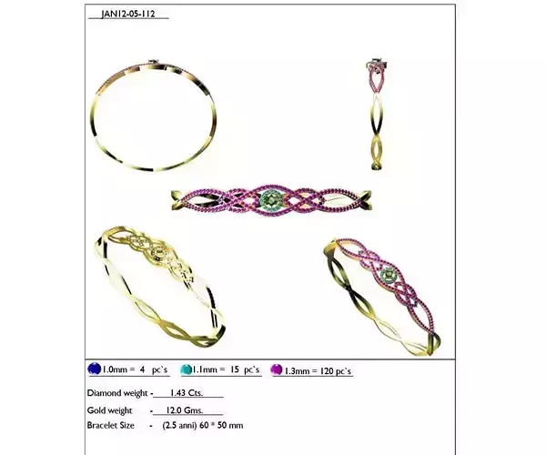 Weave Ring With Gemstones