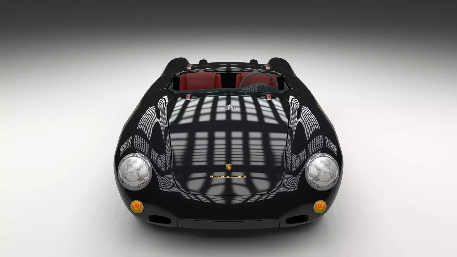 Porsche 550 Spyder black 3D model_0