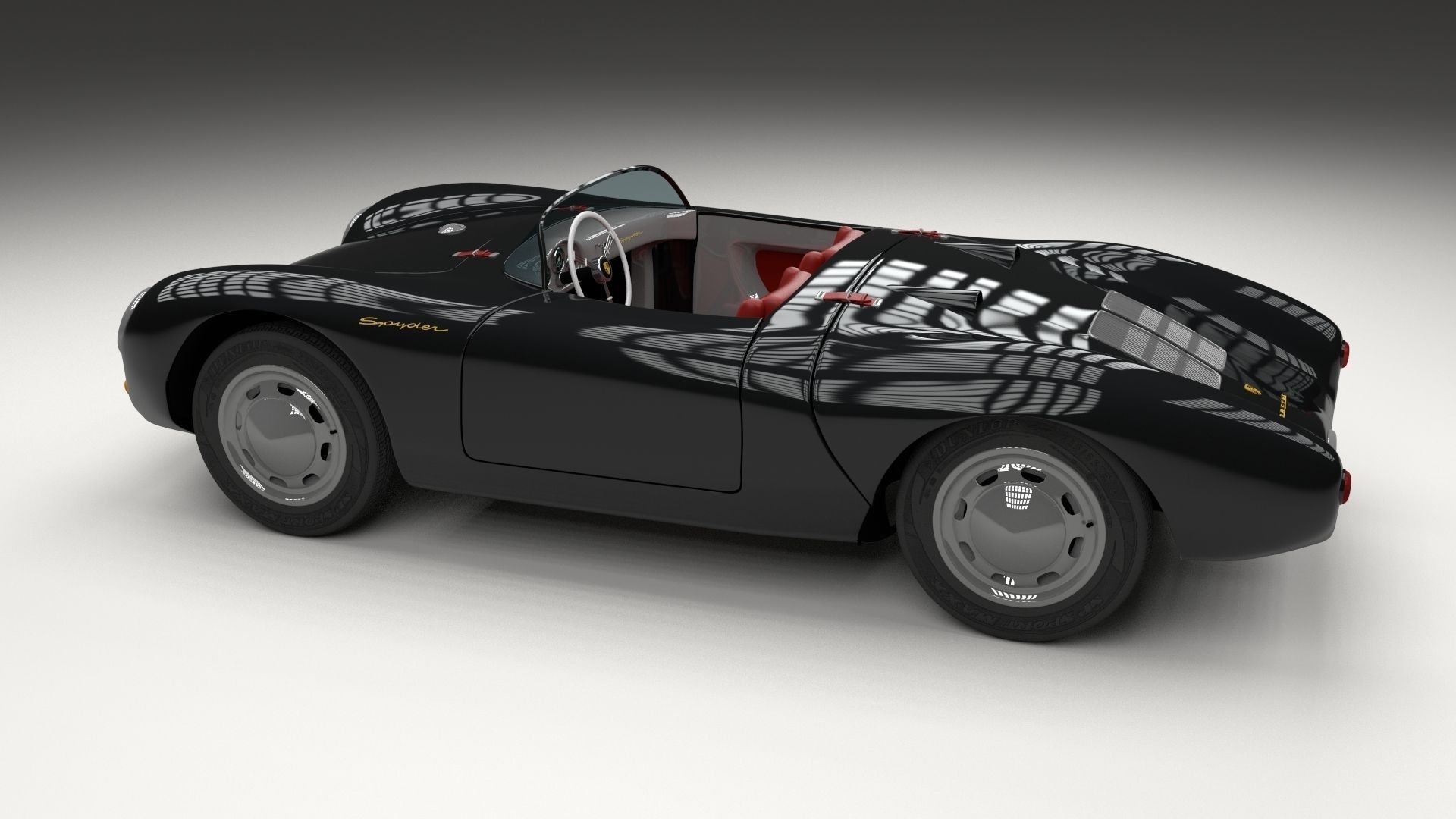 Porsche 550 Spyder black 3D model_10