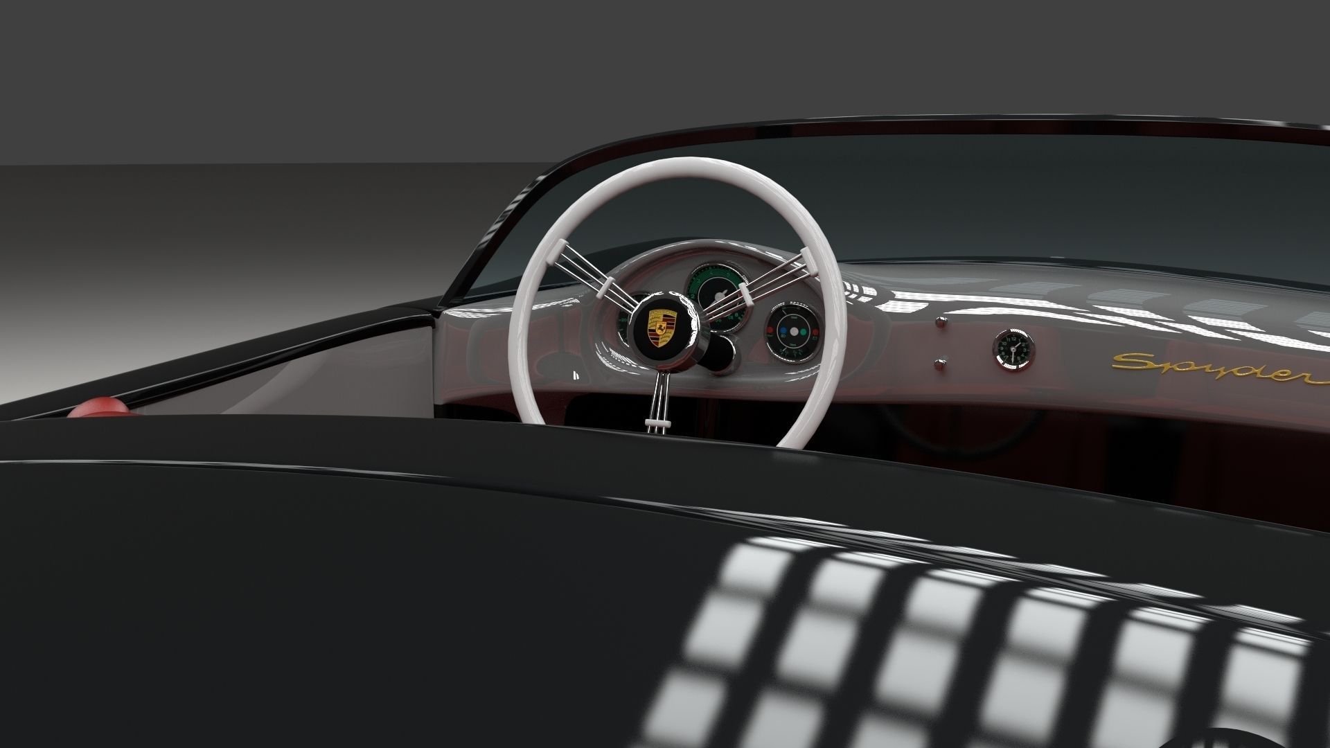 Porsche 550 Spyder black 3D model_11