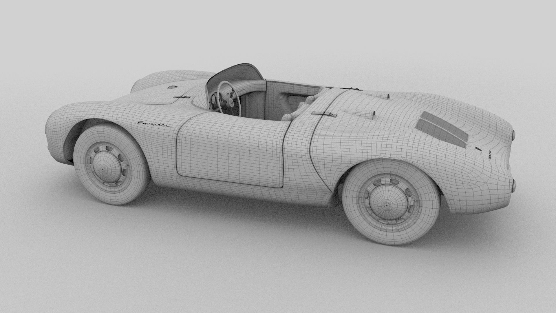 Porsche 550 Spyder black 3D model_27