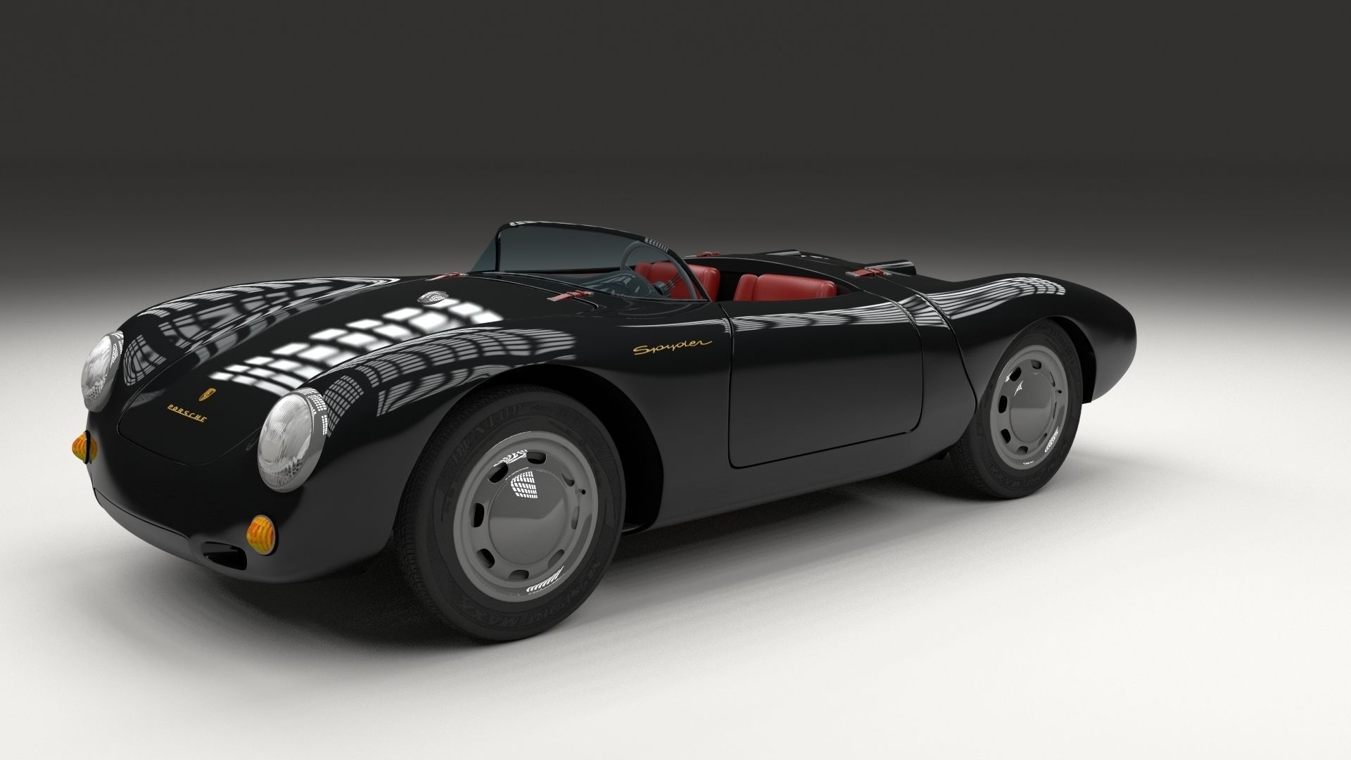 Porsche 550 Spyder black 3D model_17