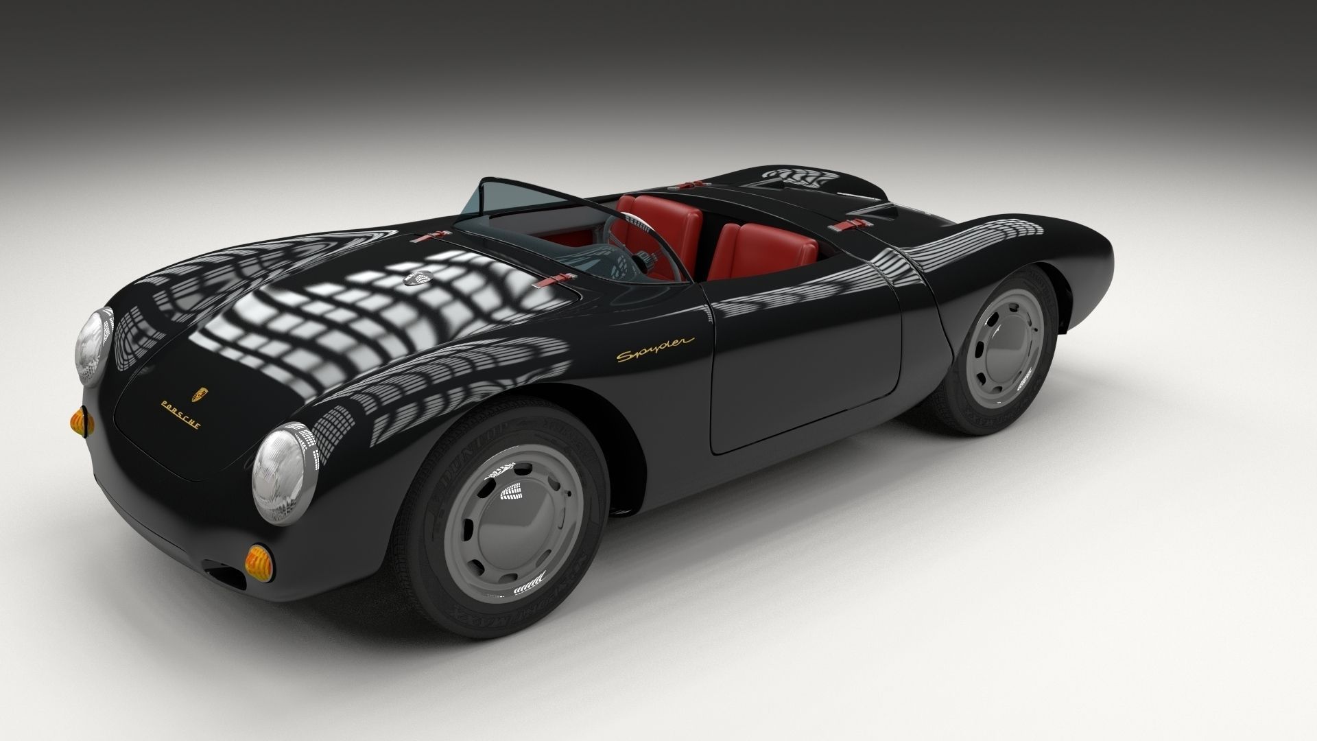 Porsche 550 Spyder black 3D model_6