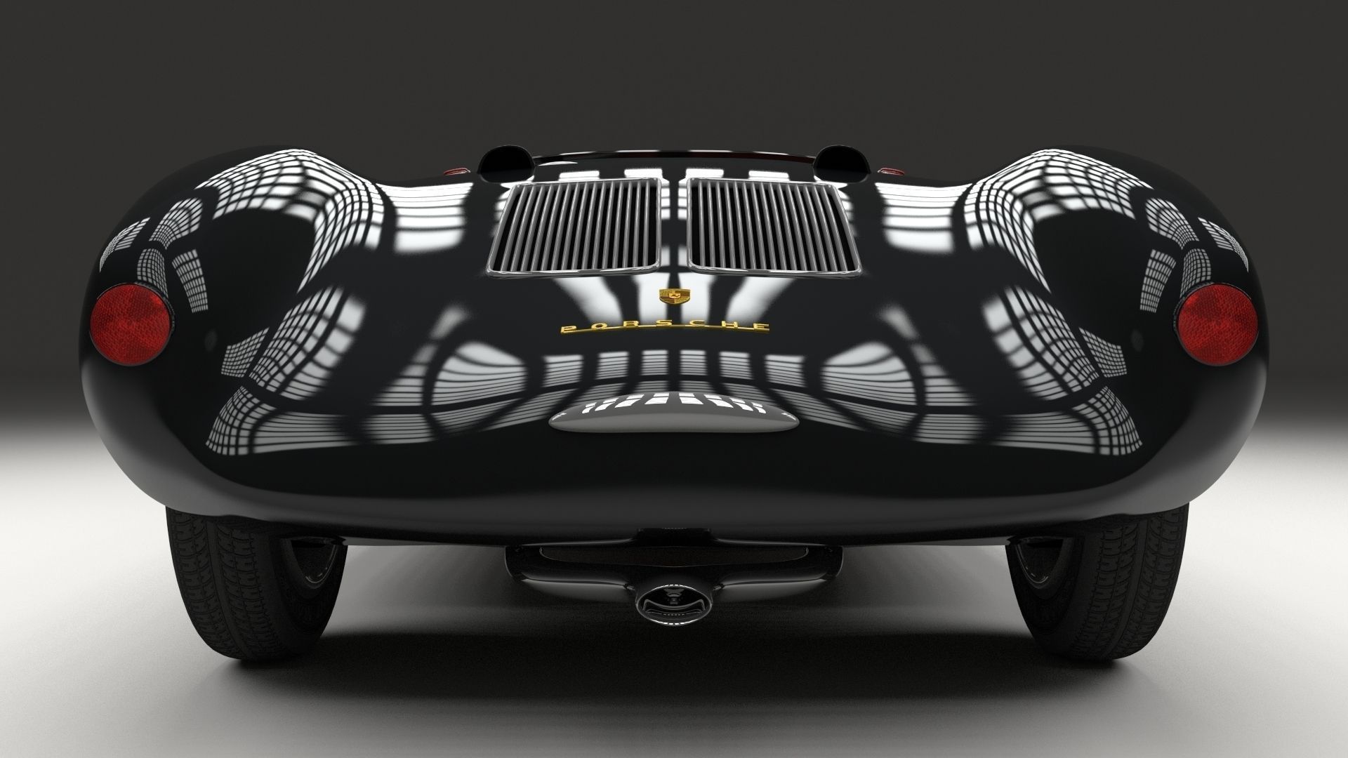 Porsche 550 Spyder black 3D model_4
