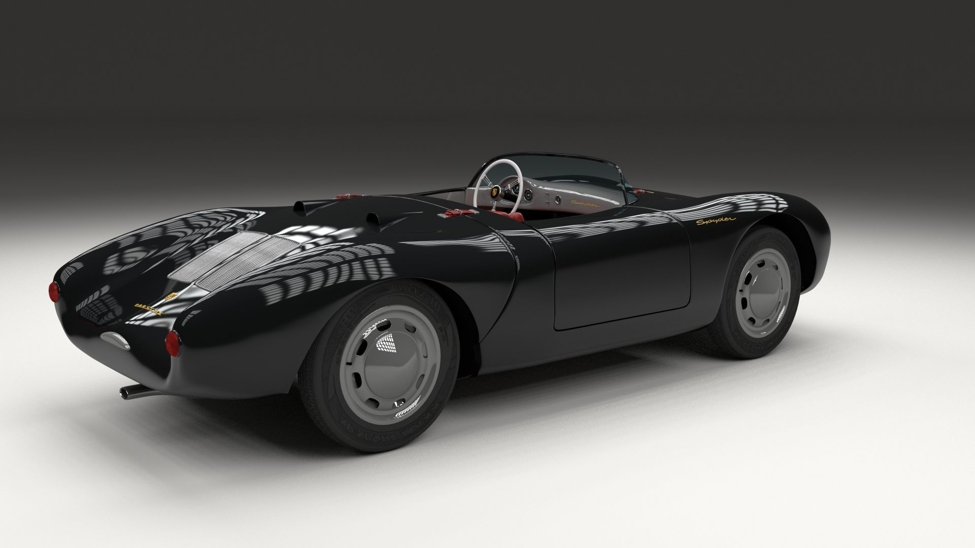 Porsche 550 Spyder black 3D model_13