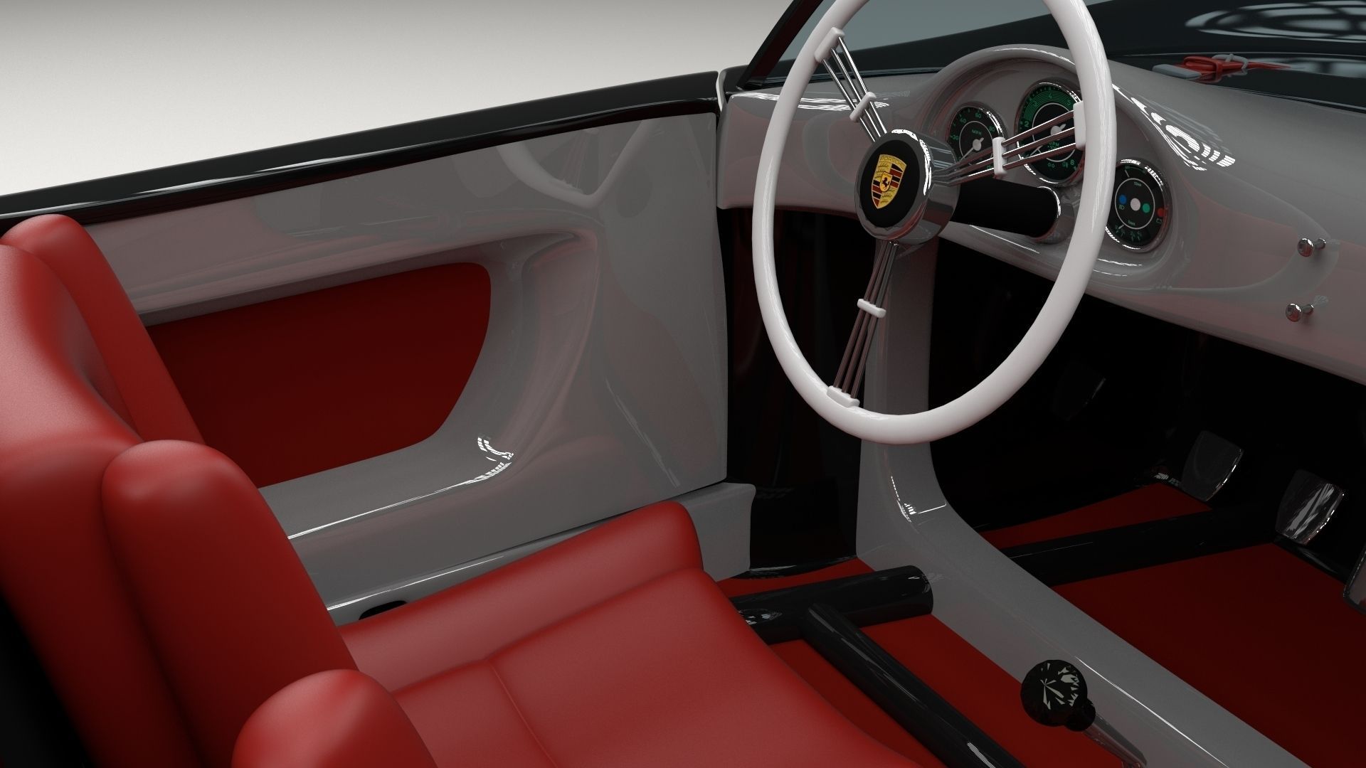 Porsche 550 Spyder black 3D model_16