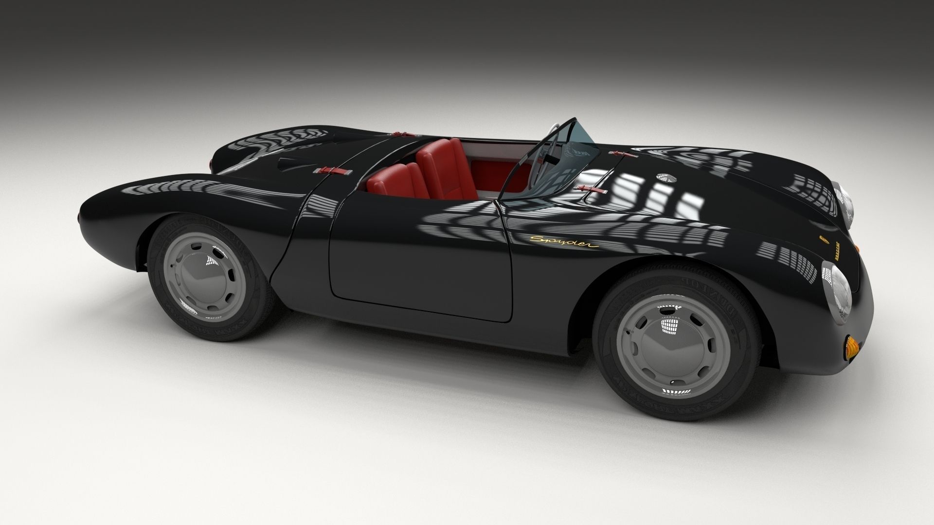 Porsche 550 Spyder black 3D model_12