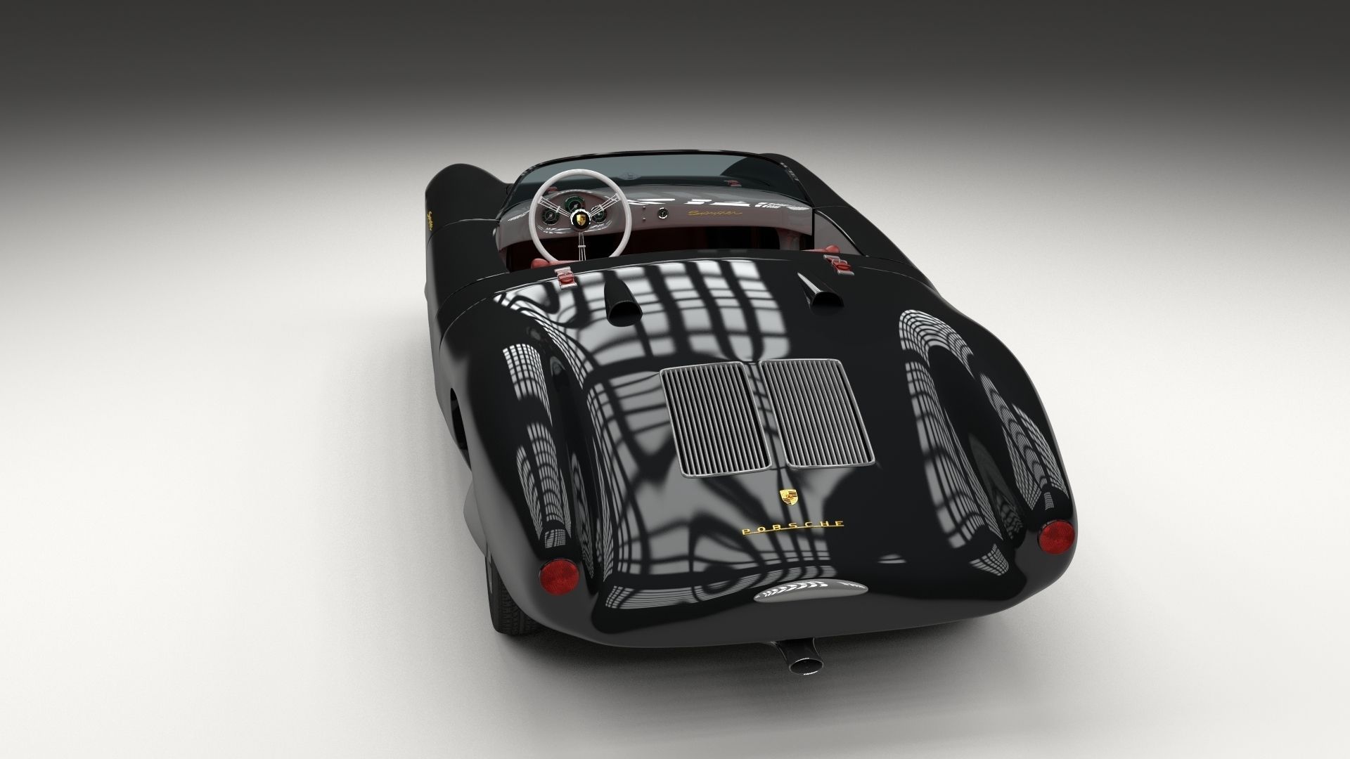 Porsche 550 Spyder black 3D model_9