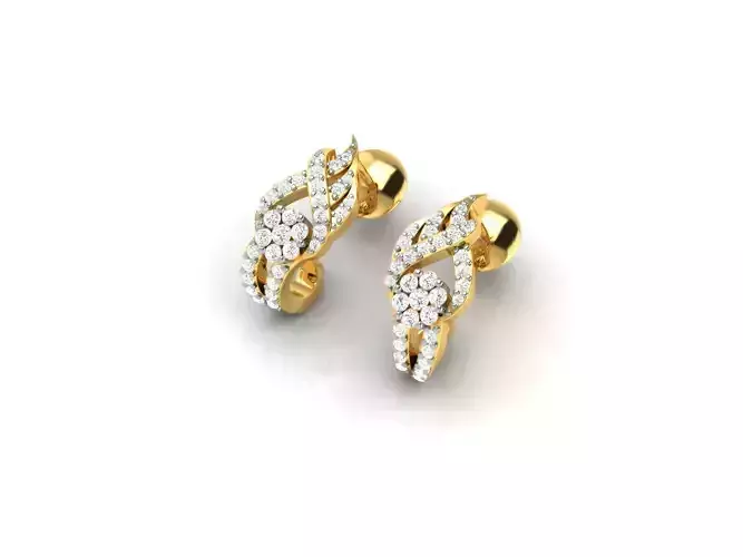 Gold Earrings With Diamonds 32