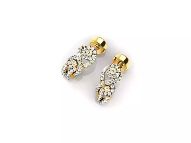 Gold Earrings With Diamonds 33