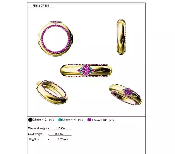 Gold Ring With Gemstones 10
