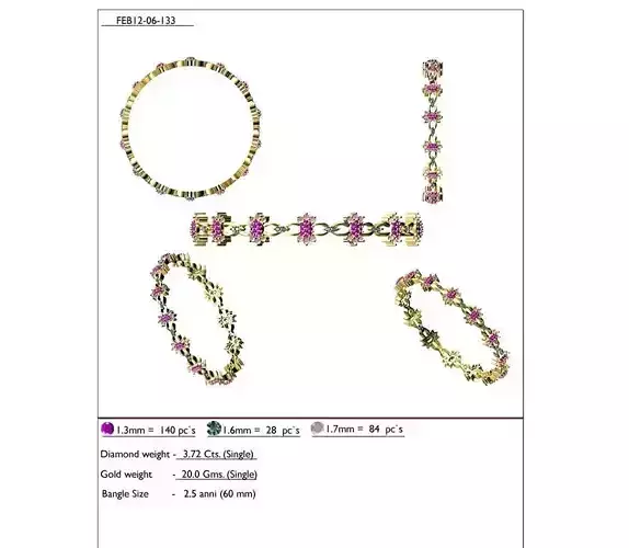 Floral Design Eternity Ring With Gemstones 4