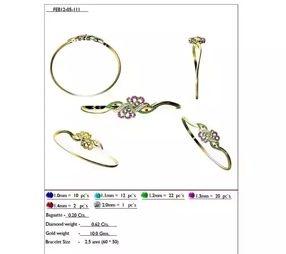 Heart Deaign Gold Ring With Gemstones