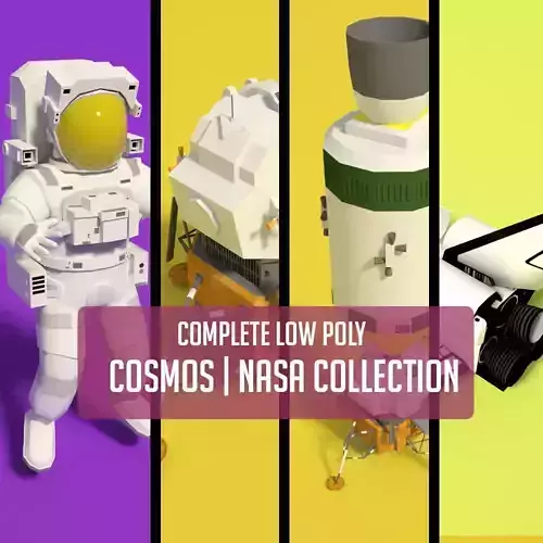 COMPLETE LOW POLY NASA Low-poly 3D model