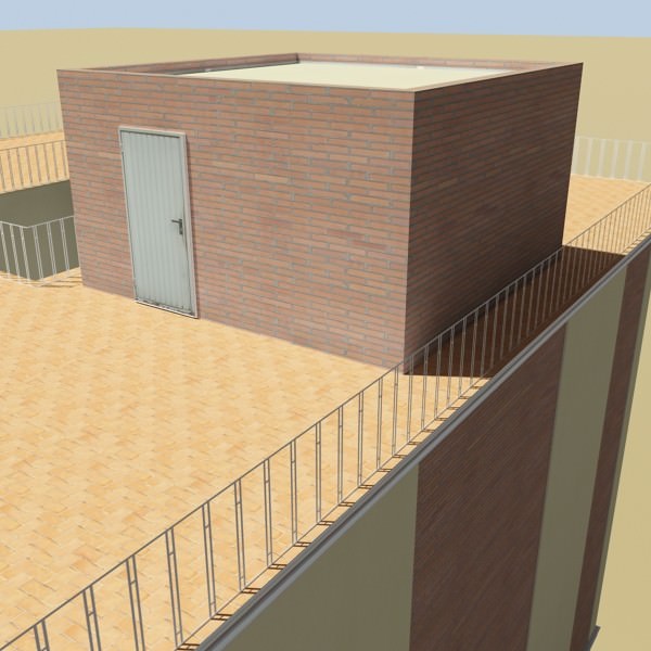 Photorealistic Low Poly Building 3D model_9